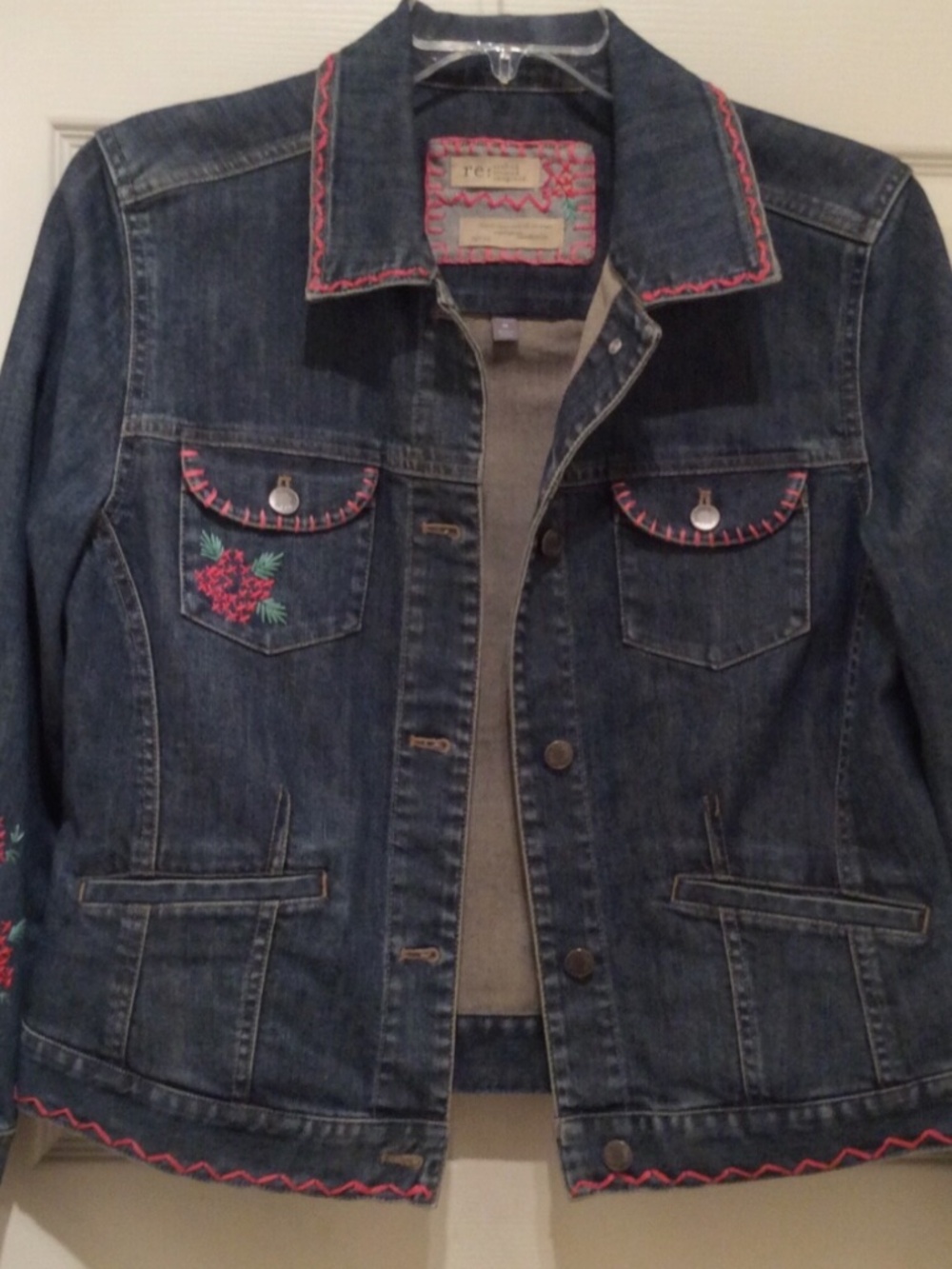 Stylish Jean Jacket, Re: Crafted by J. Jill, Size Medium, $49
